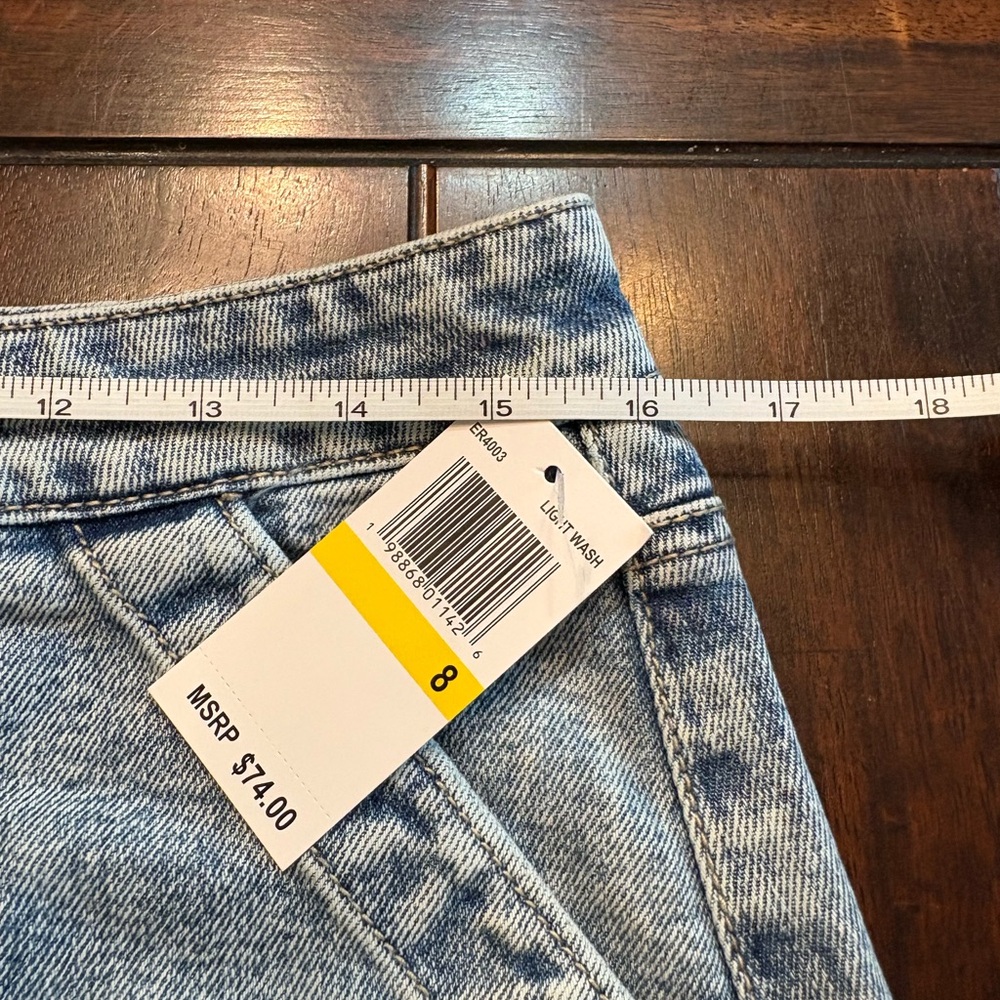 New Edited Blue Light Wash Denim Skirt size 8 - Picture 8 of 8